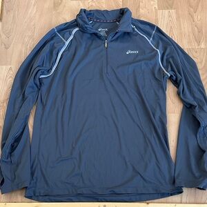 Asics Men's Gray 1/4 Zip Pullover